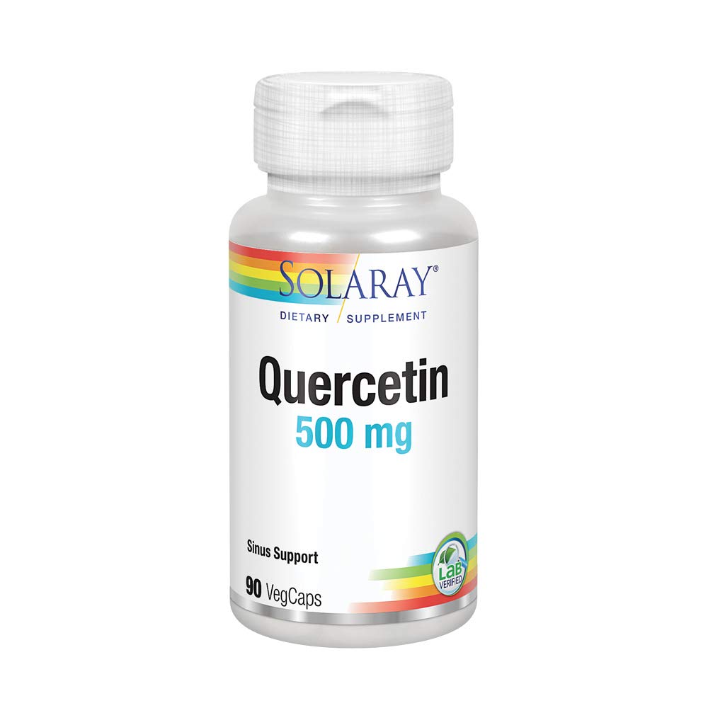 Solaray Quercetin 500mg | Support for Healthy Cells, Heart, Circulatory & Respiratory System | Bioflavonoids, Antioxidants, AMPK Activator | 90 Count: Health & Personal Care