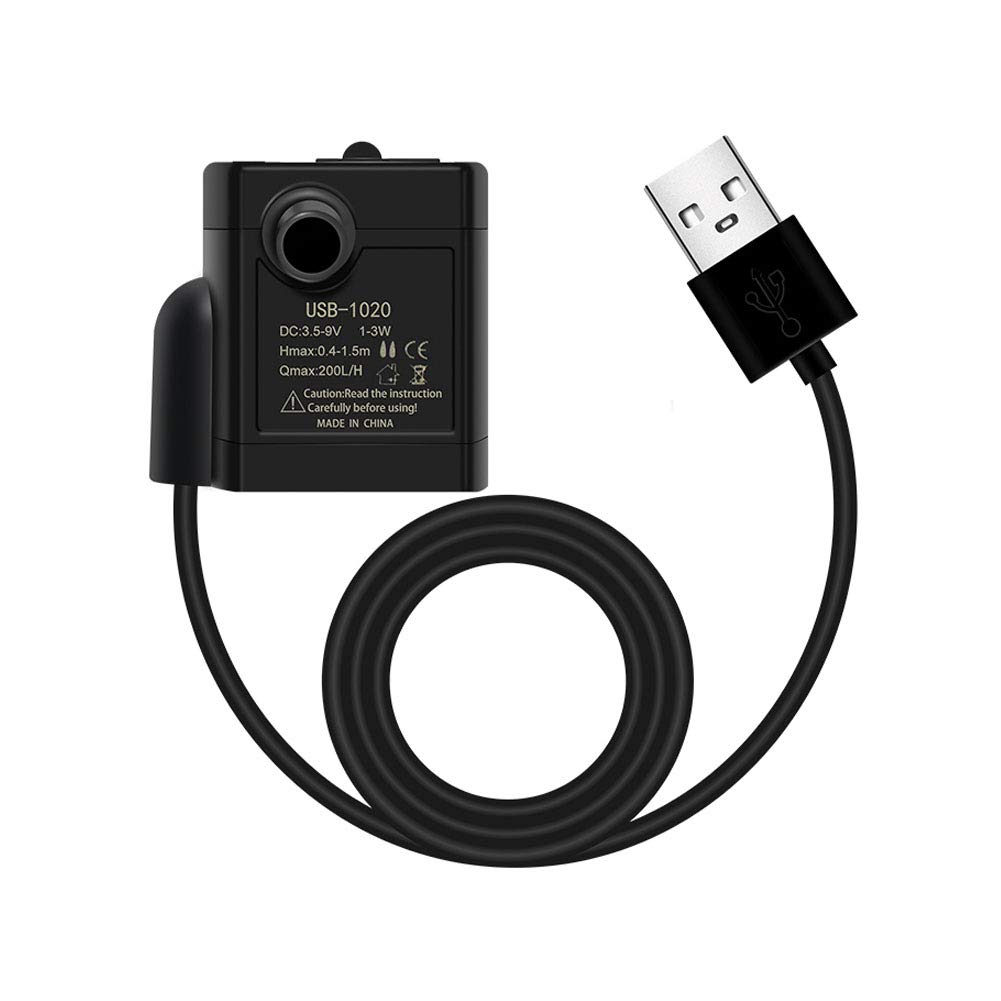 Gikfun 5V USB Mini Submersible Water Pump Replacement Pump for Aquariums DIY, Fish Tank, Cat Pet Water Fountain EK1527U