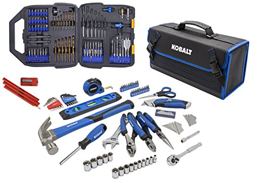 Kobalt Tool Set- 73-Piece Standard (SAE) and Metric Mechanic's and 80-Piece Screwdriver Bit Set with Kapro Sharpener and 3 Pencil Set