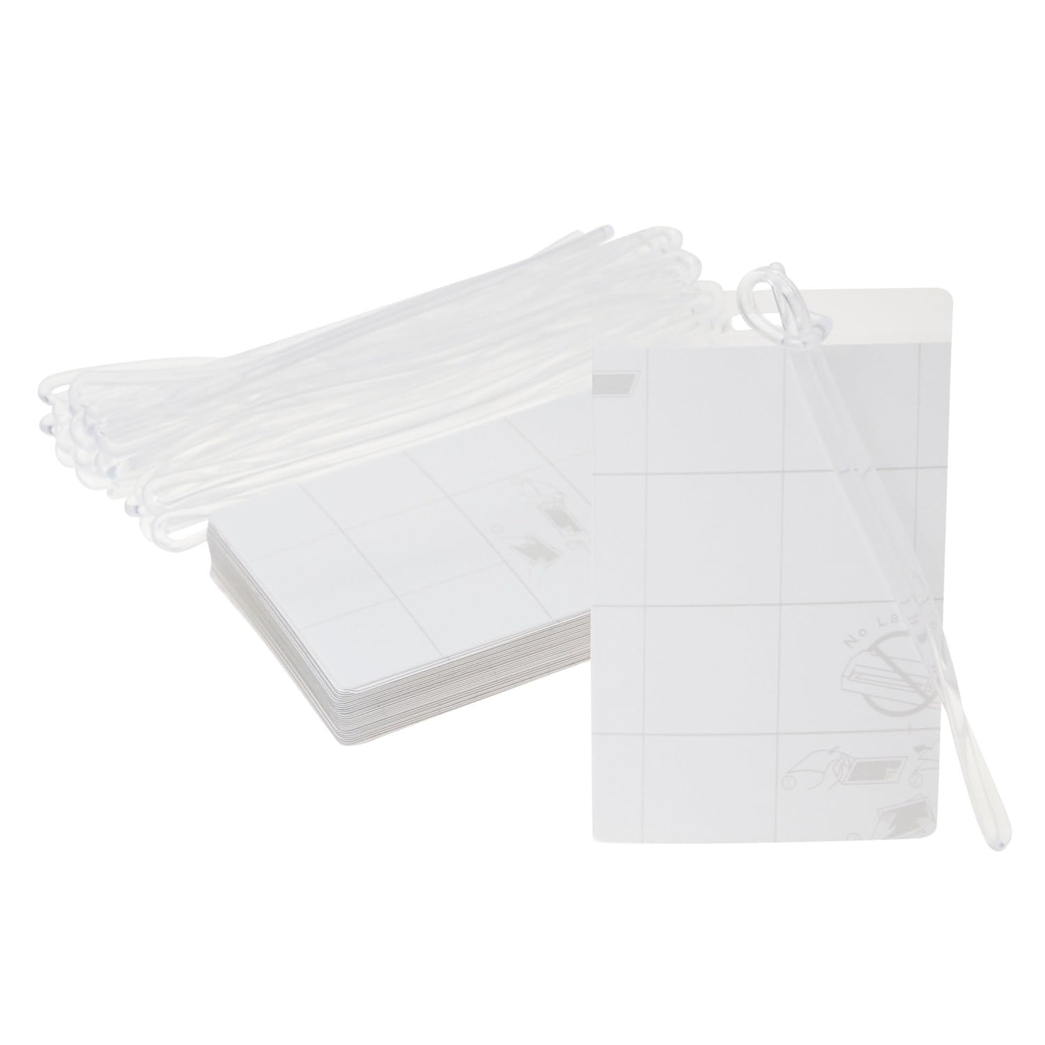 Juvale 30-Pack Self Laminating Luggage Tags with Loops, Pouches, and Paper Inserts for Identification Badges and Business Cards When Traveling (10.4x6.6 cm)