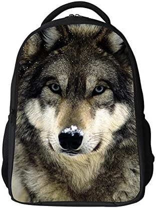 WECNSKY Kid's Cool Animal 3D Printing Backpack Teen Boys School bags backpack with Lunch Box Pen Case 3 in 1