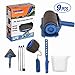 Paint Roller Kit, 9PCS DIY Wall Printing Brush kit with Paint Runner Pro Brush, Wall Printing Brush, 3 Telescopic Poles for House, School & Office Wall, Ceiling