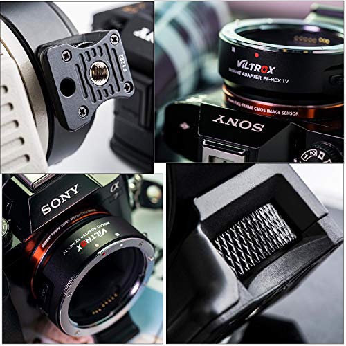 Viltrox EF-NEX IV High-Speed Auto-Focus Lens Mount Adapter Converter for Canon EF Lenses to Sony E Mount A9 A7 A7R A6300 A6500 NEX Series DSLR Cameras (Aperture Control, PDAF/CDAF Mode, USB Upgrade)