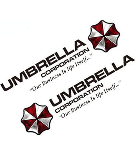 2-Pack Resident Evil Umbrella Corporation 'Hive Parking Level 3' Vinyl Decal Sticker – Glossy Finish