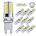 DiCUNO G9 Dimmable LED Bulb, 30 Watt Equivalent(3 Watt) Daylight White 6000K,120V Corn Bulb, 10-Pack