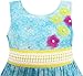 Sunny Fashion FY77 Girls Dress Blooming Rose Garden Flower Print Sleeveless Blue 12