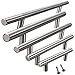KINGSO Hollow Stainless Steel Kitchen Door Cabinet T Bar Handle Pull Knobs Hardware Set 12