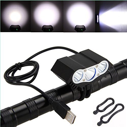 Rayma Rechargeable Owl Eyes 3T6 LED USB 7500Lm Head Front Bicycle Light Bike Lamp Torch Headlamp 4 modes Without Battery And Charger