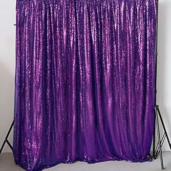 Amazon.com : GFCC Sequin Backdrop Purple, Sparkly Wedding