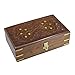 Handcrafted Decorative Wooden Jewelry Box Treasure Chest Lock Box Keepsake Box Watch Box Floral Brass Inlay 8 x 5 Inches Unique Birthday Anniversary Housewarming Gift Ideas For Her Girls