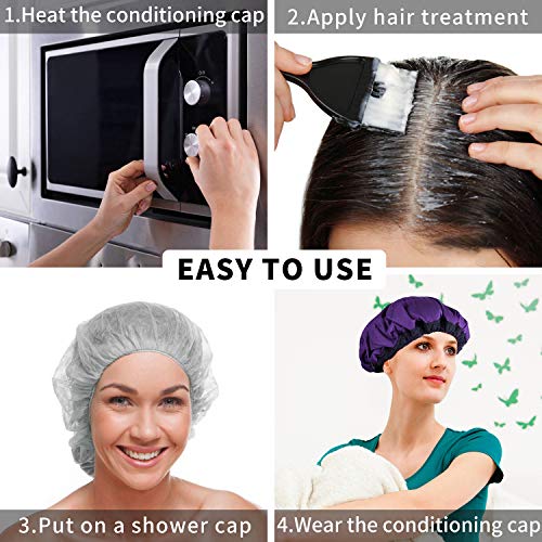 Cordless-Deep-Conditioning-Heat-Cap-Safe-Microwavable-Heat-Cap-for-Steaming-Heat-Therapy-for-Hair-100-Natural-Cotton-Flaxseed-Seed-Interior-for-Maximum-Heat-Retention-Purple