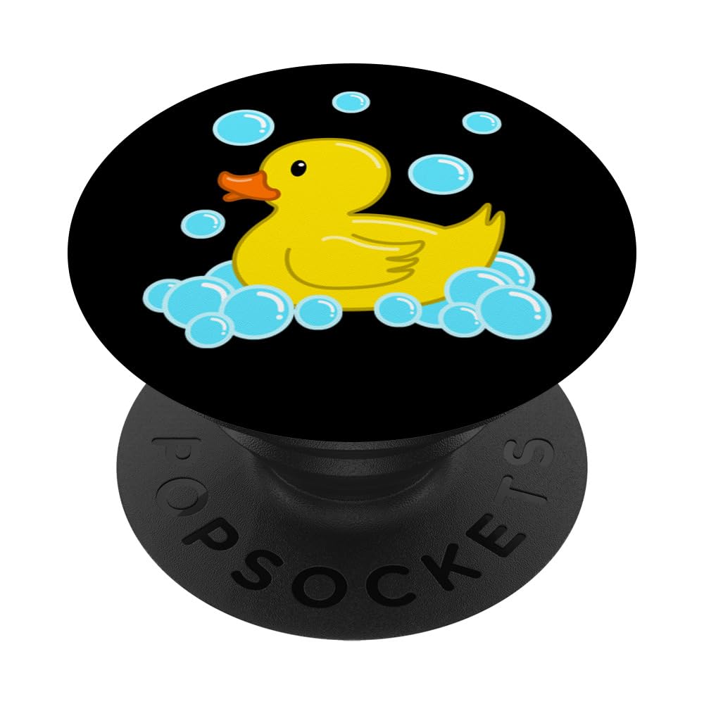 Cute Yellow Duck | Duckie Bath Toys | Rubber Ducky PopSockets Adhesive PopGrip