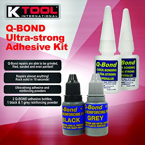 K Tool International Q Bond Adhesive Kit, Repairs And Reinforces