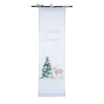 Pureday Organdy Vorhang Winterzauber Mit Winterlichem Wald Motiv