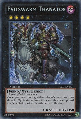 Yu-Gi-Oh! - Evilswarm Thanatos (HA07-EN063) - Hidden Arsenal 7: Knight of Stars - 1st Edition - Secret Rare