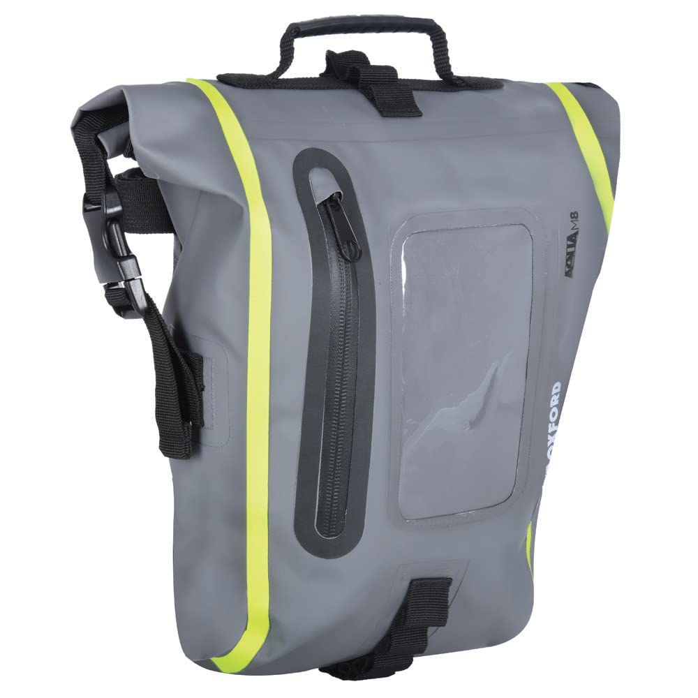 Oxford Aqua M8 Magnetic Tank Bag Black/Grey/Fluorescent Waterproof Bike Luggage