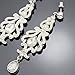 Silver Earrings Q&Q Fashion Art Deco 20s 30s Flapper Gatsby Austria Crystal Bridal Silver Dangle Earrings