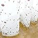 jinchan Sheer Curtains Floral Embroidered for Living Room Red Rose Buds Rod Pocket Retro Voile Drapes for Girls Room 1 Pair 84 inch