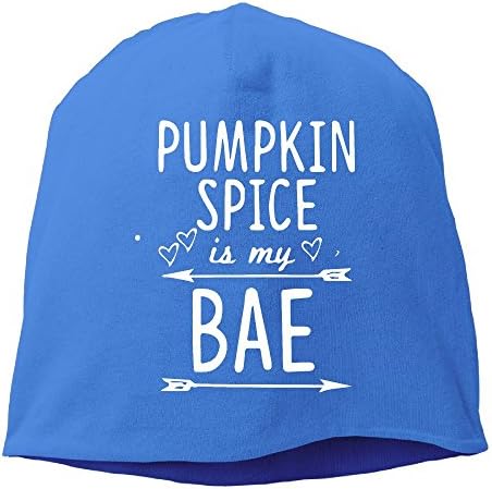 Pumpkin Spice Is My BAE Unisex Warm Winter Hat Knit Skull Beanie Slouchy Beanie Hat/Cap RoyalBlue