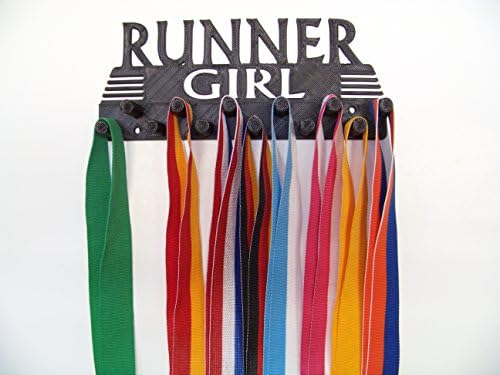 Plastic 7.5" Runner Girl Race Medal Holder Display Wall Decor Medal Ribbon Hanger Dual Rows