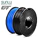 PLA Filament 1.75 mm 3D Printer Filament, 2 kg(4.4 LBS) Spool 3D Printing Filament, Dimensional Accuracy +/- 0.02 mm for 3D Printer and 3D Pen, Black+Blue