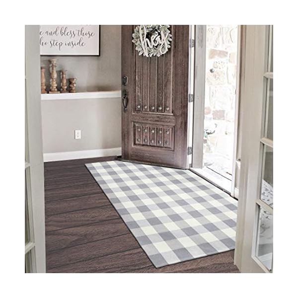 Ailsan Buffalo Plaid Checkered Rug Outdoor Layered Doormat 3' x 5