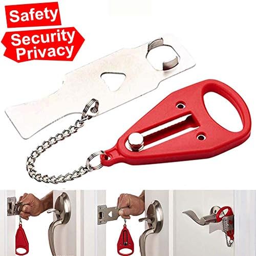 ARESOUL Portable Door Lock, Door Jammer, Travel Lock, AirBNB Lock, School Lockdown Lock for Security Self Defense Home Apartment Living Hotel Motel