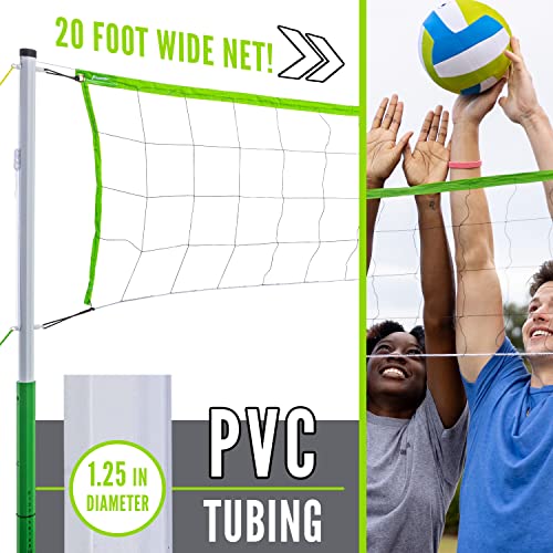 Franklin Sports Volleyball Set Beach and Backyard Volleyball Net Set