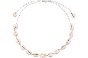Puka Shell Necklace Men Seashell Necklace for Women Trendy Layered Boho Puka Choker Necklace Dainty Beach Jewelry Turquoise B