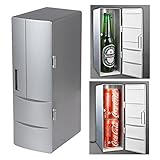 By LussoLiv USB PC Mini Fridge Beverage Drink Cooler / Warmer, Size: 24. 5 x 10. 8 x 8. 3cm(Silver)