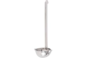 RSVP International Endurance Canning Collection Non-Reactive 18/8 Stainless Steel, Dishwasher Safe, Ladle, 13-1/2"
