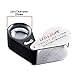 20x Magnification Magnifying Mini Folding 21mm Optic Lens Glass Jewellers Lens Loupe with LED Light for Map, Jewelry, Diamonds, Gems, Coins, Stamp
