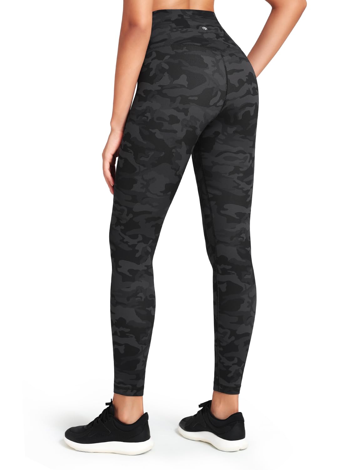 HeyNuts Workout Pro Athletic High Waisted Yoga Leggings for Women, Buttery Soft Workout Pants Compression 7/8 Leggings with Inner Pockets Camo Grey_25'' S(4/6) Image