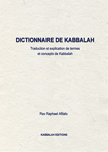Dictionnaire de Kabbalah (French Edition) by Raphael Afilalo