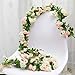 HEJIAYI Artificial Rose Flower Garland For Decoration Fake Rose Flower Vines For Wedding Fake Silk Flower Garland For Weddings, Home, Office, Party