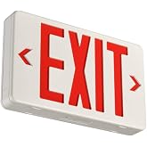 LED Emergency Exit Sign, Universal Mount OSHA Compliant | Ensure commercial safety with our LED exit sign featuring 90-min battery backup &amp; 3 flexible mounting options.