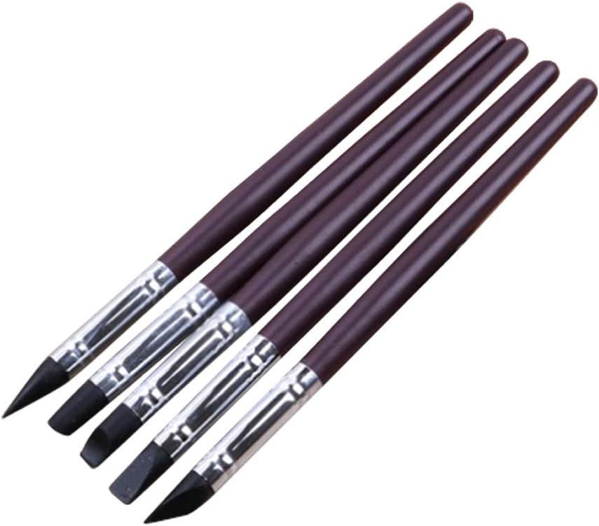 Clay Sculpting Tools - Professional Silicone Rubber Tip Paint Pens Brushes, Durable Metal Casings, Soft Silicone Tips for Shaping Modeling Wipe Out (L)