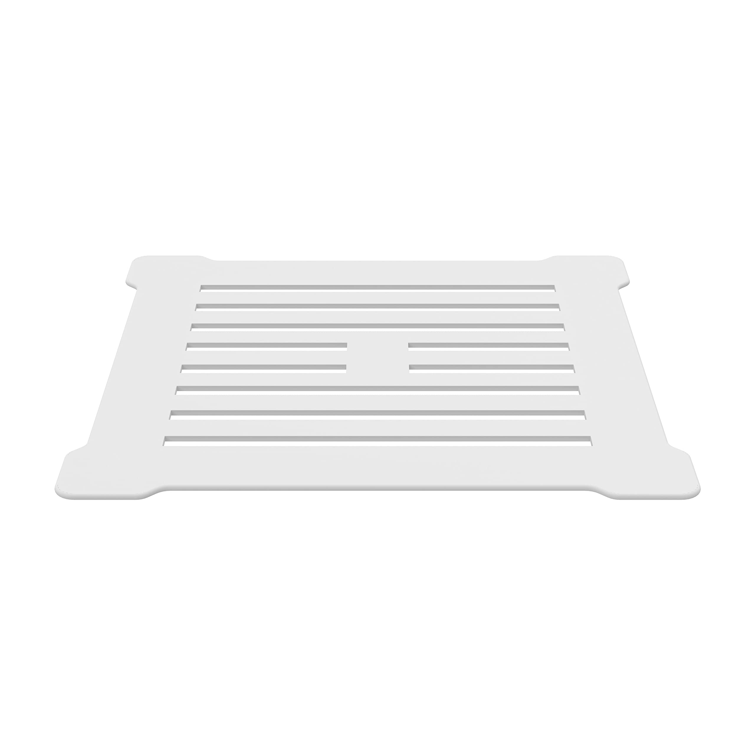 nuie STW004S Modern Bathroom Slimline Shower Tray Waste & Grill Top, 115mm, White/White