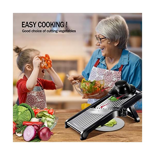 Masthome-Adjustable-Mandoline-Slicer-with-Cut-Proof-Gloves-Stainless-Steel-Food-Julienne-Slicer-for-Fruits-Potato-Tomato-Onion-Cheese-Salads Masthome Mandolin Slicer,3 in 1 Mandoline Vegetable Slicer and Chopper,Adjustable Kitchen Food Julienne Cutter for…