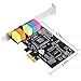 QNINE PCIe Sound Card for PC Windows 10, PCI Express Desktop Sound Adapter with Low Profile Bracket, 3D Stereo PCIe Audio Card for Windows XP 7 8
