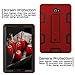 TIANLI for Samsung Galaxy Tab A 10.1 Case Hard Kickstand Unique Veins Three Layer Heavy Duty High Impact Absorption Anti Scratch Fingerprint Resistant,Red Black