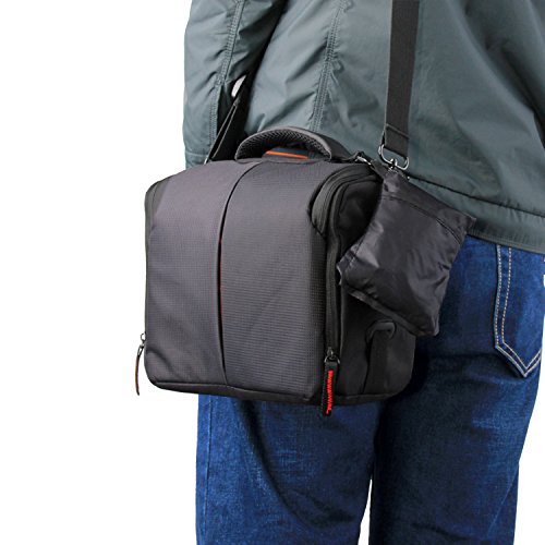 FOSOTO Camera Case Bag for Nikon D3300 D3400 D5300 D5500 D5600 D7200 D7100 D500 D90 D60 D750 D810 D610,Canon EOS Rebel T5i T5 T6 T7i XT SL1 T3i T4 70D 80D 5D Mark 6D 7D,Sony a99II Digital SLR Camera