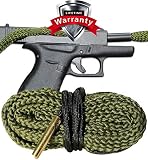 Bore Cleaning Snake For Your 9 MM Pistol - One Pull Cleaning - Glock Ruger Smith and Wesson Kimber Beretta Heckler & Koch Remington SIG Sauer Springfield Armory Taurus Walther Cobra Bore Snakes