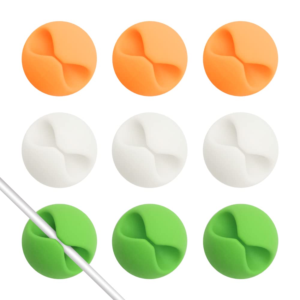 SmiLife Cord Organizer for Desk, Cable Holder, Charger Cord Clip, Cable Management Clips, 9 PCS