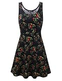 Floral Dress Fit and Flare Sleeveless Vintage Dress