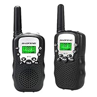 KangRuiZhe Kids Walkie Talkies Mini Two Way Radios for Boys Girls Children UHF 462-467MHz Frquency 22 Channels - 1 Pair Black