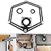 Multi Angle Measuring Ruler, Multifunctional Drill Guide Locator Aluminum Alloy 6-Fold Woodworking Tile Opening Hole Angleizer Template Tool for Builders, Craftsmen, Carpenters