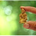 Purpledip Rare Miniature Brass Shirdi Sainath Sai Baba: Unique Collectible Gold Finish Statue (12149)