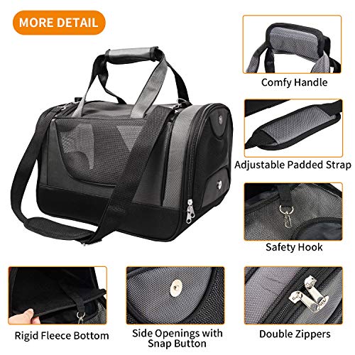 PETTOM-Oxford-Haustier-Tragetasche-Hunde-Transportbox-Katze-mit-EIN-waschbares-weiches-Wollpad-Gittergewebe-Transporttasche-fr-Haustier-fr-Reisen-und-Tglicher-Gebrauch