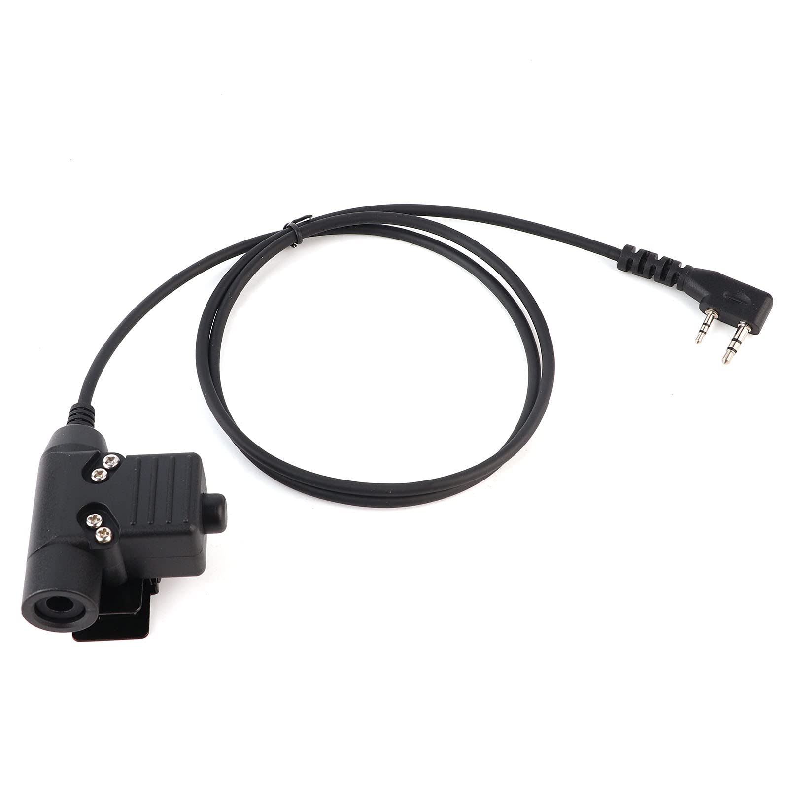 ASHATA U94 PTT Cable Plug Headset Adapter Compatible for Baofeng UV5R TK3107 Walkie Talkie, with Z-Tac Element, 3.3ft